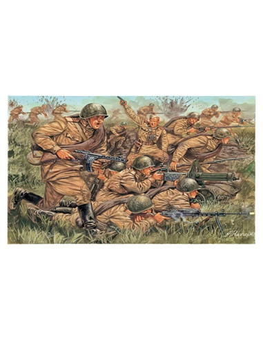 Kit de Modelo Italeri 1:72 Infantería Rusa WWII - 46 Figuras