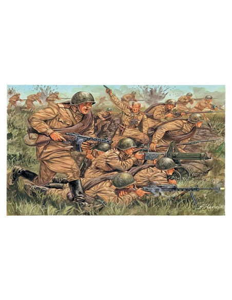 Kit de Modelo Italeri 1:72 Infantería Rusa WWII - 46 Figuras