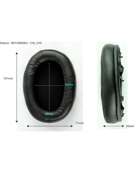 Almohadillas Dekoni Audio para Sony WH1000XM3 - Cuero Choice Almohadillas Dekoni Audio para Sony WH1000XM3 - Cuero Choice