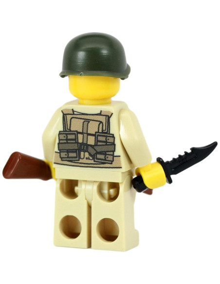 Minifigura Soldado Americano M1 Segunda Guerra Mundial - Modern Brick Warfare