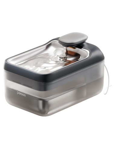 Fuente de Agua Automática PETSEE 4.5L Acero Inoxidable Gris