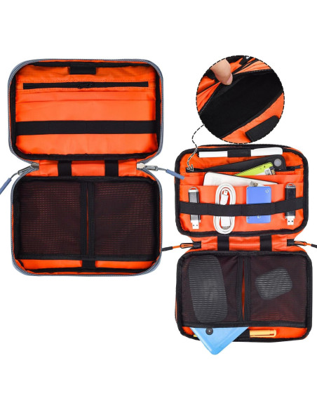Bolsa Organizadora de Cables CAAORDKSO Azul Impermeable 24x15.7cm Bolsa Organizadora de Cables CAAORDKSO Azul Impermeable 24x15.7cm