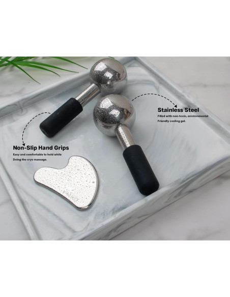 Set de Gua Sha y Globos de Hielo VRAIKO para Masaje Facial