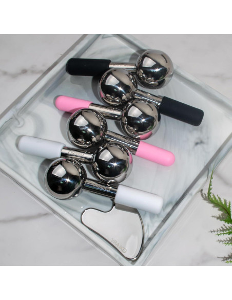 Set de Gua Sha y Globos de Hielo VRAIKO para Masaje Facial