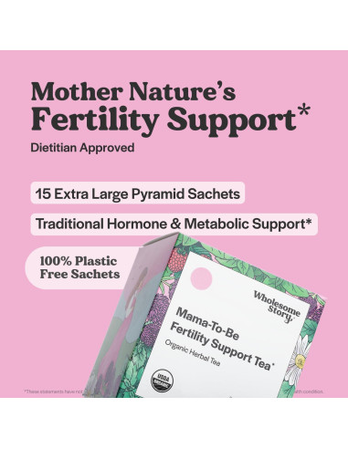 Té Orgánico de Fertilidad Wholesome Story - 15 Bolsitas Biodegradables