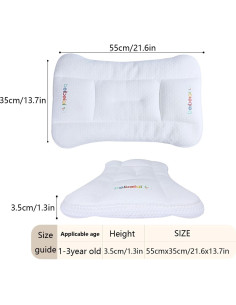Almohada Ergonómica Hebove para Niños 1-3 Años Lavable 2