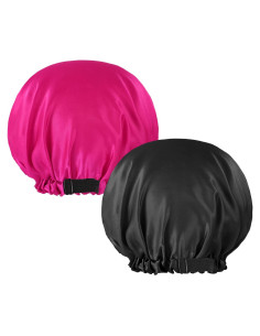 Bonete Ajustable para Bebé WSICSE de Satén Doble Capa Rojo y Negro