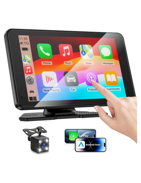 Pantalla táctil portátil 7" HD Carplay Android Auto Bokilino