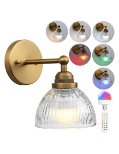 Aplique de pared recargable Phansthy vintage 1 luz USB 23cm