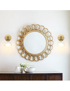 Aplique de pared recargable Phansthy vintage 1 luz USB 23cm 2