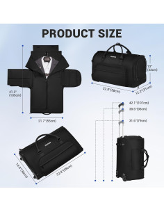 Bolsa de Duffle Rodante DEVPNR 59L con Compartimento para Zapatos 2