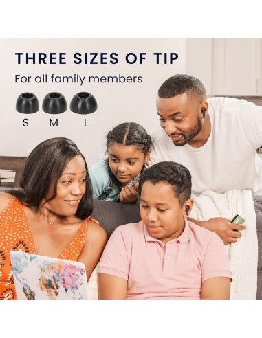 Puntas de Repuesto kwmobile para JBL Live Pro 2 TWS - 6 Pzas - Espuma de Memoria - Negro