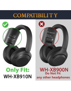 Almohadillas de Piel de Cordero SOULWIT para Sony WH-XB910N 2