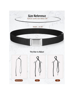 Cinturones Elásticos Ajustables Niños Syhood 3 Piezas 38-72 cm 2