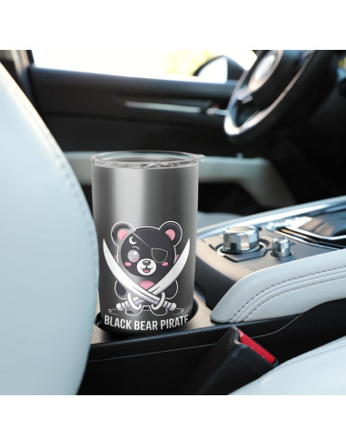 Taza Aislada de Acero Inoxidable 20 oz Rosa Gótica Kawaii