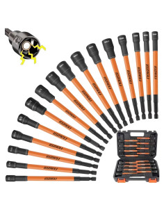 Juego de 16 Destornilladores Magnéticos LOZAGU 6" SAE y Métrico