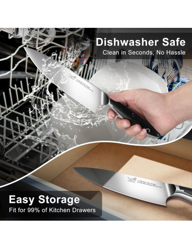 Cuchillo de Chef 20 cm YONOVAK Acero Alemán Antideslizante