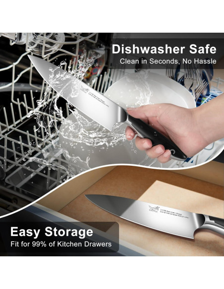 Cuchillo de Chef 20 cm YONOVAK Acero Alemán Antideslizante