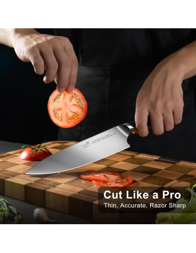 Cuchillo de Chef 20 cm YONOVAK Acero Alemán Antideslizante