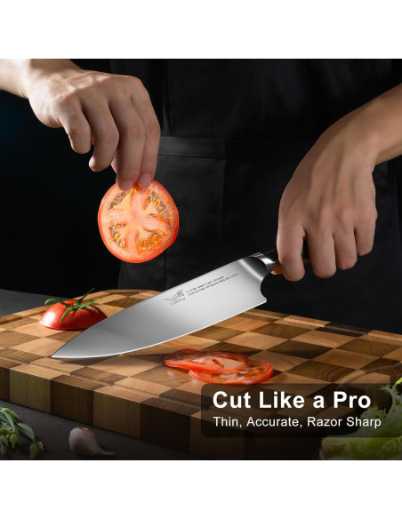 Cuchillo de Chef 20 cm YONOVAK Acero Alemán Antideslizante