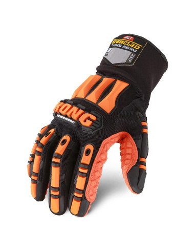 Guantes de Mecánico Ironclad XL Negro/Naranja con Protección