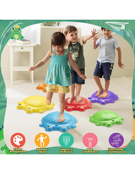 Piedras de Equilibrio VROGTIK 8 Piezas para Niños 3-8 Años
