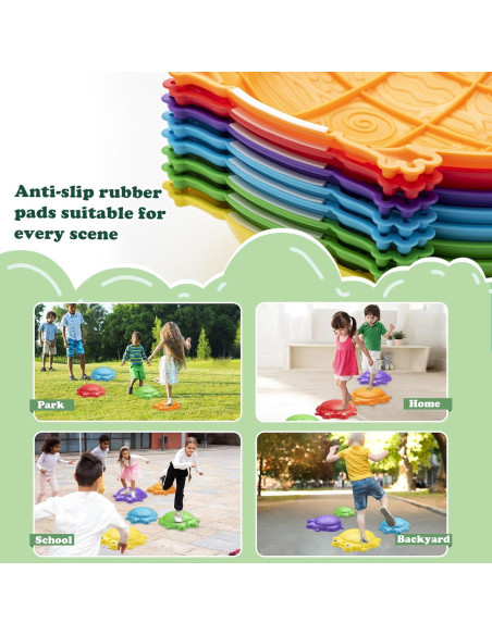 Piedras de Equilibrio VROGTIK 8 Piezas para Niños 3-8 Años