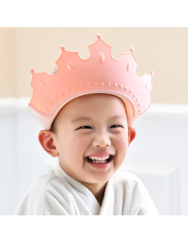 Gorro de Baño Ajustable MERRYHAPY para Niños Rosa 22x11cm