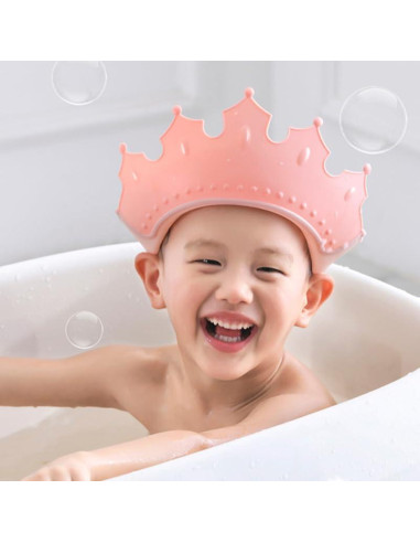 Gorro de Baño Ajustable MERRYHAPY para Niños Rosa 22x11cm