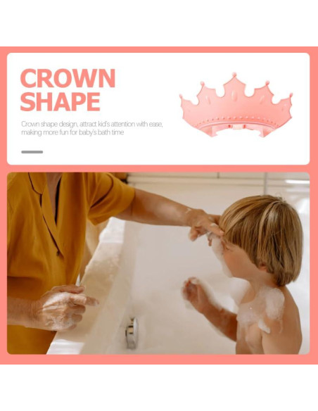 Gorro de Baño Ajustable MERRYHAPY para Niños Rosa 22x11cm