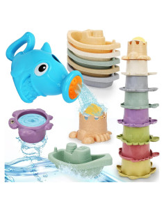 Juguetes de baño para bebés SLTBEH 14 piezas animales marinos