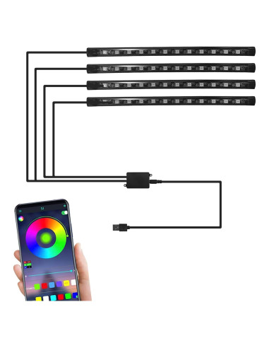 Luces LED para Automóvil Interior SamWinGear 4PCS Control APP 12V