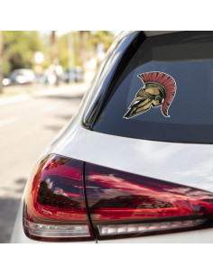 Calcomanía Casco Espartano Guerrero Vinilo 10x12 cm 2