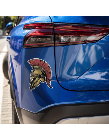 Calcomanía Casco Espartano Guerrero Vinilo 10x12 cm