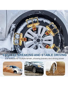 Cadenas de Nieve AutoChoice para Neumáticos 165-205mm - 8 Piezas 2