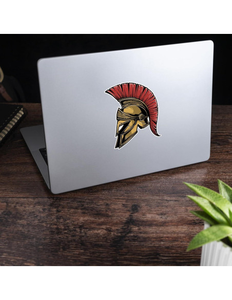 Calcomanía Casco Espartano Guerrero Vinilo 10x12 cm