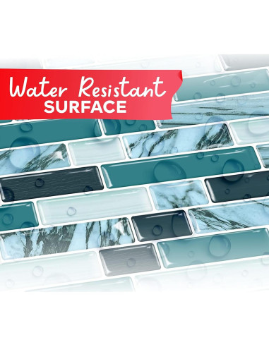 Azulejos Adhesivos XFasten 10pcs 30.48x30.48cm Teal Brillante