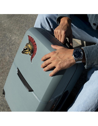 Calcomanía Casco Espartano Guerrero Vinilo 10x12 cm