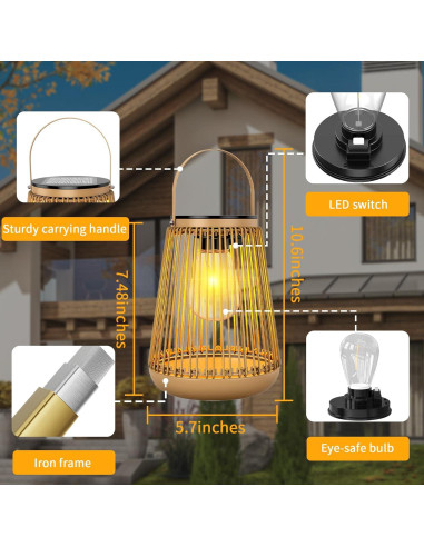 Linternas Solares Impermeables KagoLing - Paquete de 2