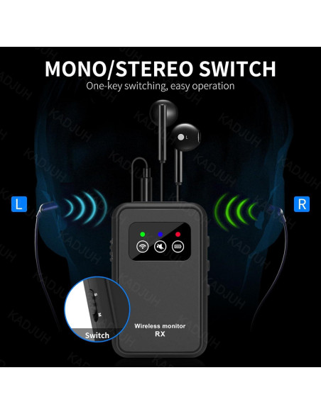 Sistema de Monitoreo In-Ear Inalámbrico Kadjuh M7 50m