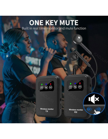 Sistema de Monitoreo In-Ear Inalámbrico Kadjuh M7 50m