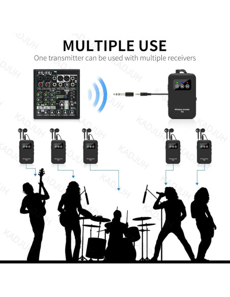 Sistema de Monitoreo In-Ear Inalámbrico Kadjuh M7 50m