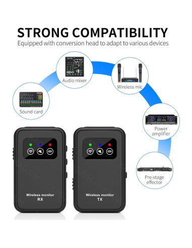 Sistema de Monitoreo In-Ear Inalámbrico Kadjuh M7 50m