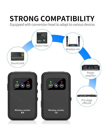 Sistema de Monitoreo In-Ear Inalámbrico Kadjuh M7 50m