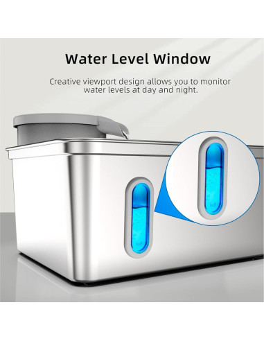 Fuente de Agua para Perros SNIFFNSLURP Acero Inoxidable 270oz