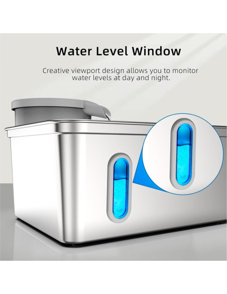 Fuente de Agua para Perros SNIFFNSLURP Acero Inoxidable 270oz