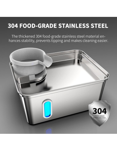 Fuente de Agua para Perros SNIFFNSLURP Acero Inoxidable 270oz