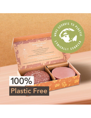 Juego de Champú y Acondicionador en Barra Wave - Vegano y Sin Sulfatos - Hidratación Intensa con Aceite de Argan