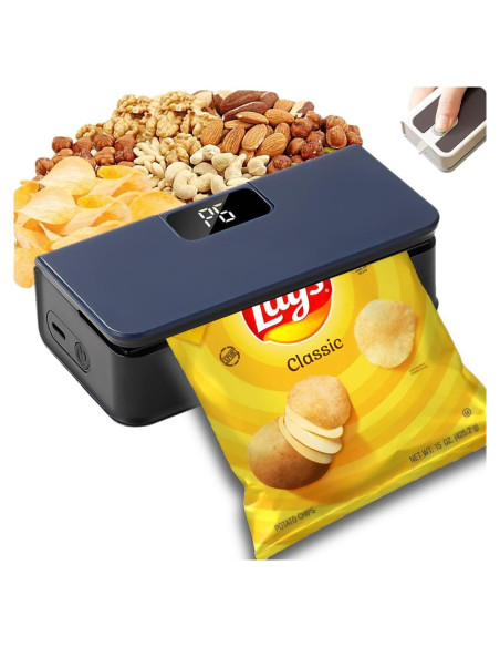 Mini Sello de Bolsas YACVRLT Recargable 1600mAh Azul