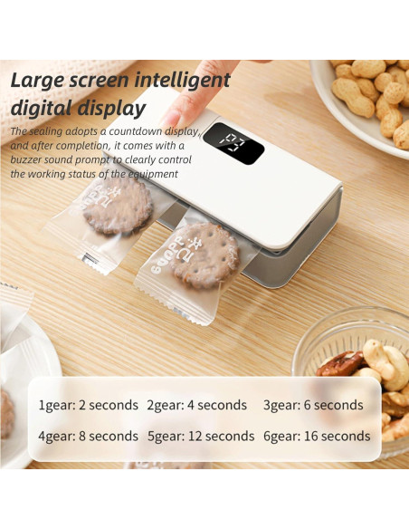 Mini Sello de Bolsas YACVRLT Recargable 1600mAh Azul